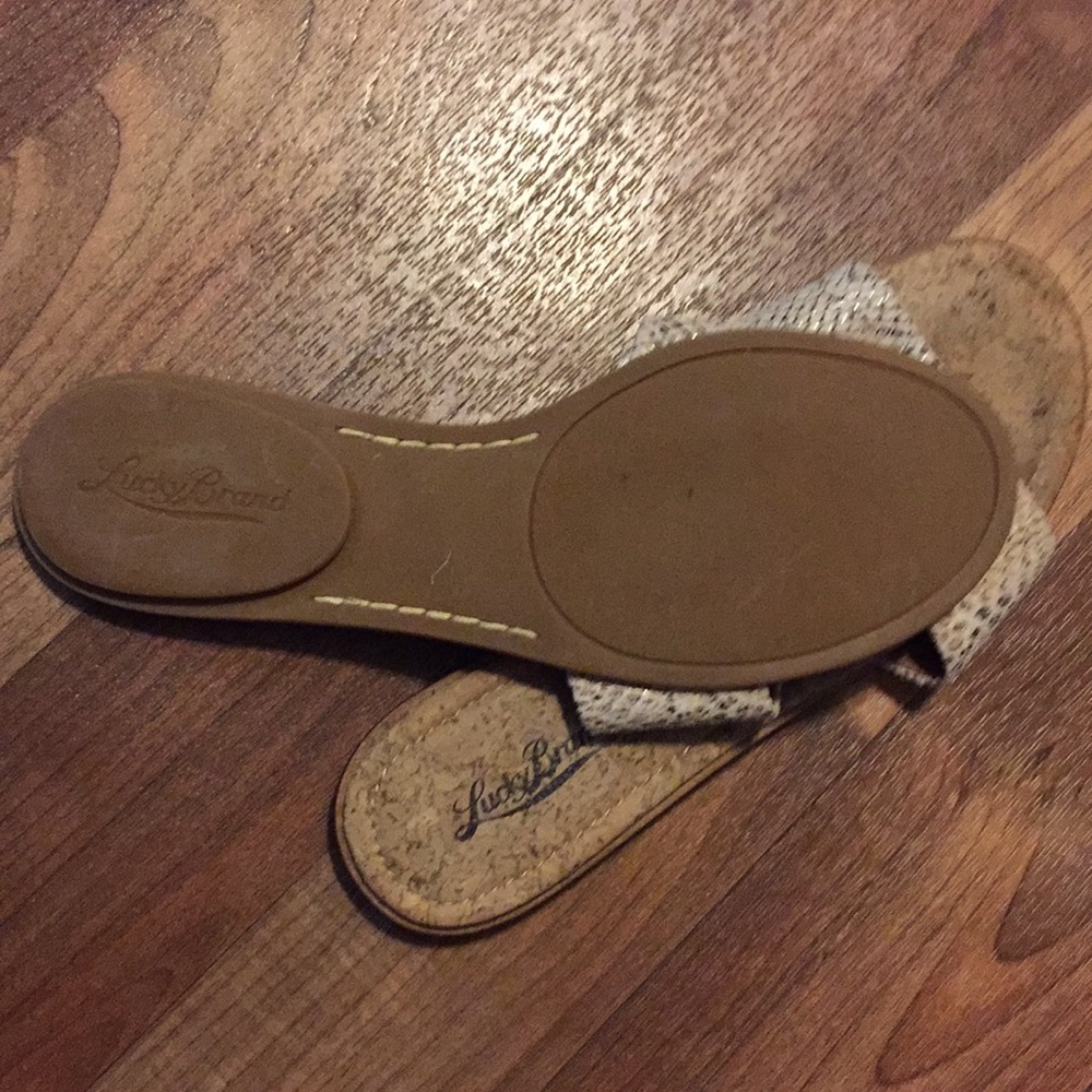 Lucky brand faux snakeskin sandals size 8M/38 - Picture 5 of 8